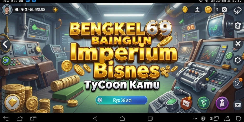 Tampilan gameplay BENGKEL69 dengan perbaikan mobil yang mendetail.