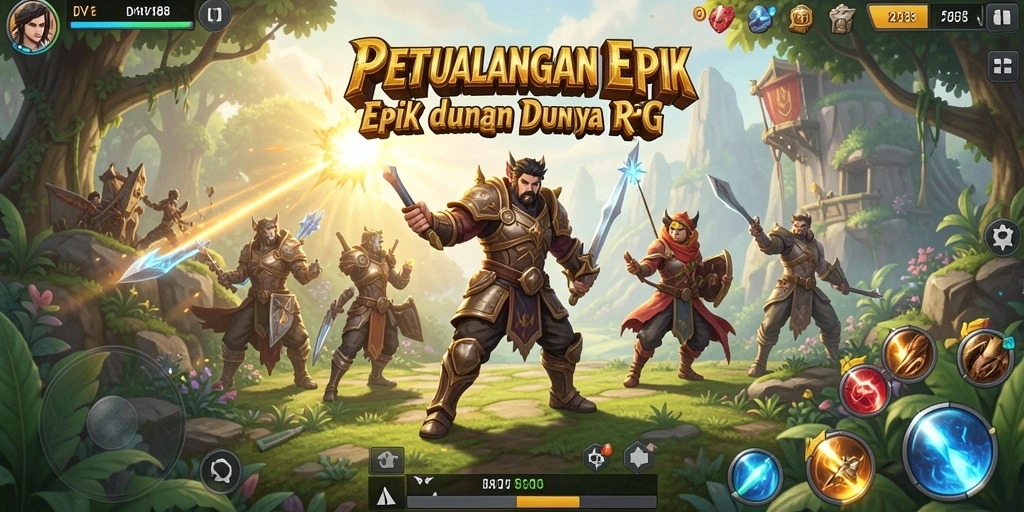 Menampilkan gameplay RPG yang epik dan mendebarkan.