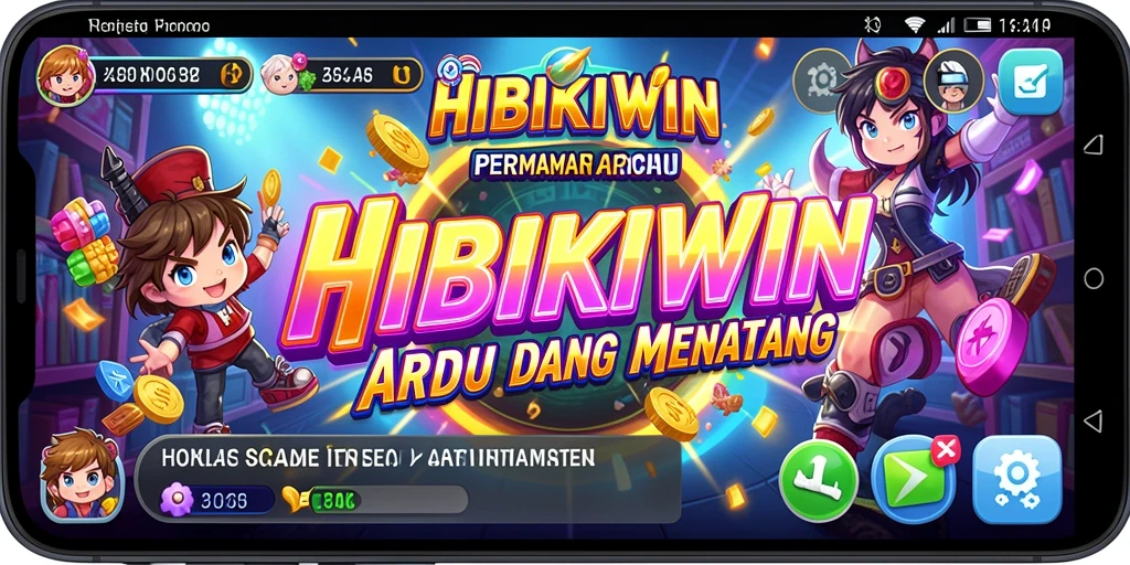 Tampilan permainan HIBIKIWIN dengan grafis menawan dan gameplay yang mengasyikkan.
