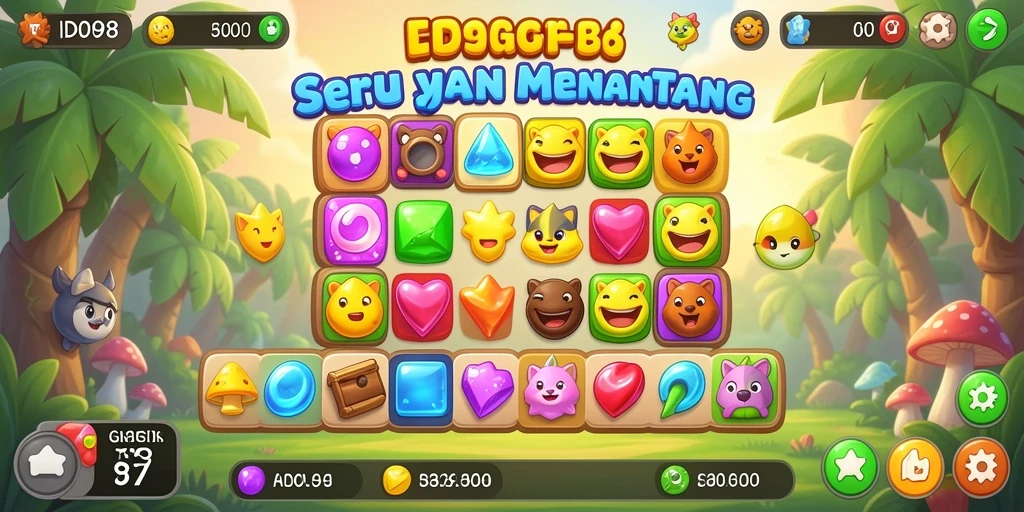 Gameplay seru ID098 dengan elemen Match-3 yang menantang.