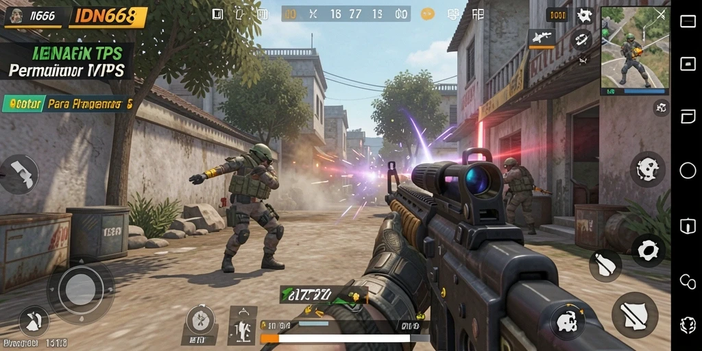 Tampilan gameplay TPS yang mendebarkan di IDN668.