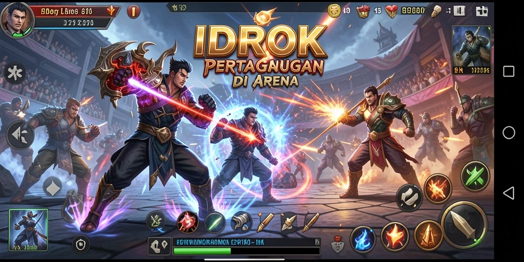 Screenshot gameplay Fighting yang intens di IDROK.