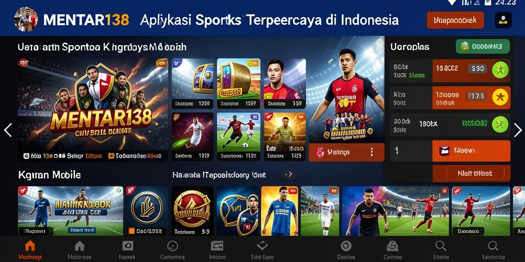 Tampilan utama gameplay aplikasi Sportsbook MENTARI138.