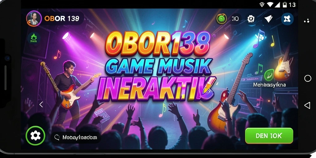 Screenshot utama OBOR138 menampilkan gameplay interaktif dengan berbagai pilihan musik.