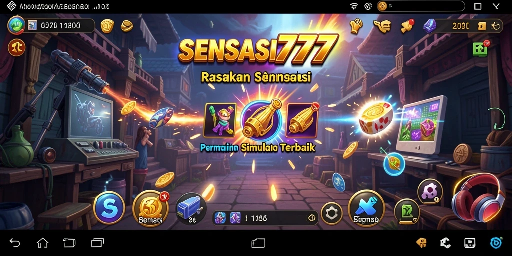 Tampilan gameplay menarik dari SENSASI777 yang penuh warna.