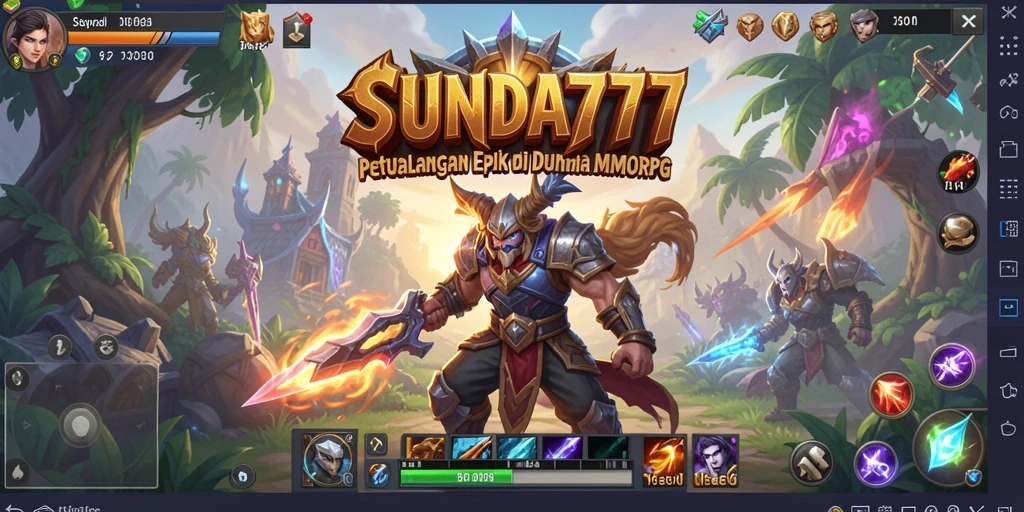 Tangkapan layar SUNDA777 menampilkan aksi seru dalam pertempuran MMORPG.