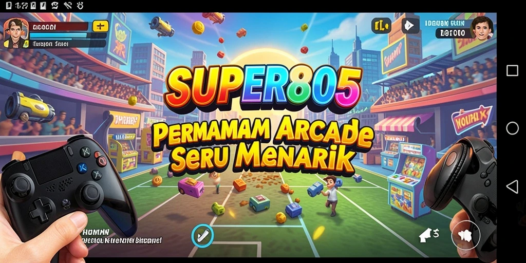 Tangkapan layar menunjukkan aksi seru di gameplay SUPER805.