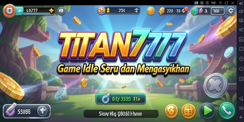 Tampilan gameplay seru dari TITAN777 yang penuh aksi Idle.