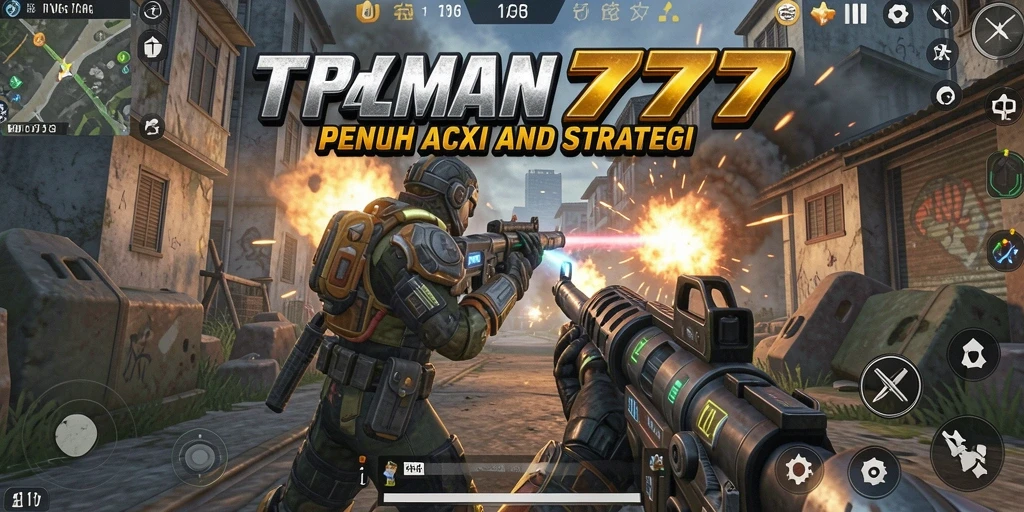 Screeshot gameplay TYA777 menampilkan aksi tembak-menembak yang mendebarkan.