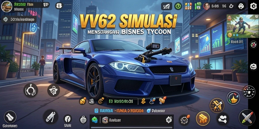 Tampilan gameplay menarik dari <strong>VV62</strong> yang menunjukkan pengelolaan bisnis.